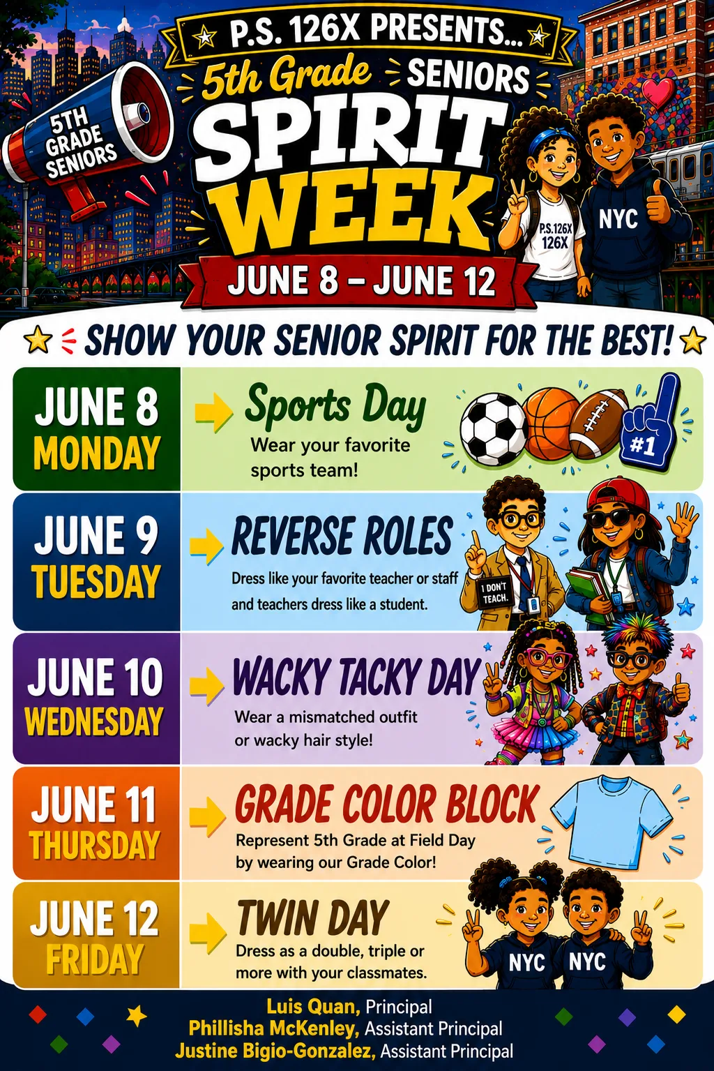 Senior Spirit Week — flyer